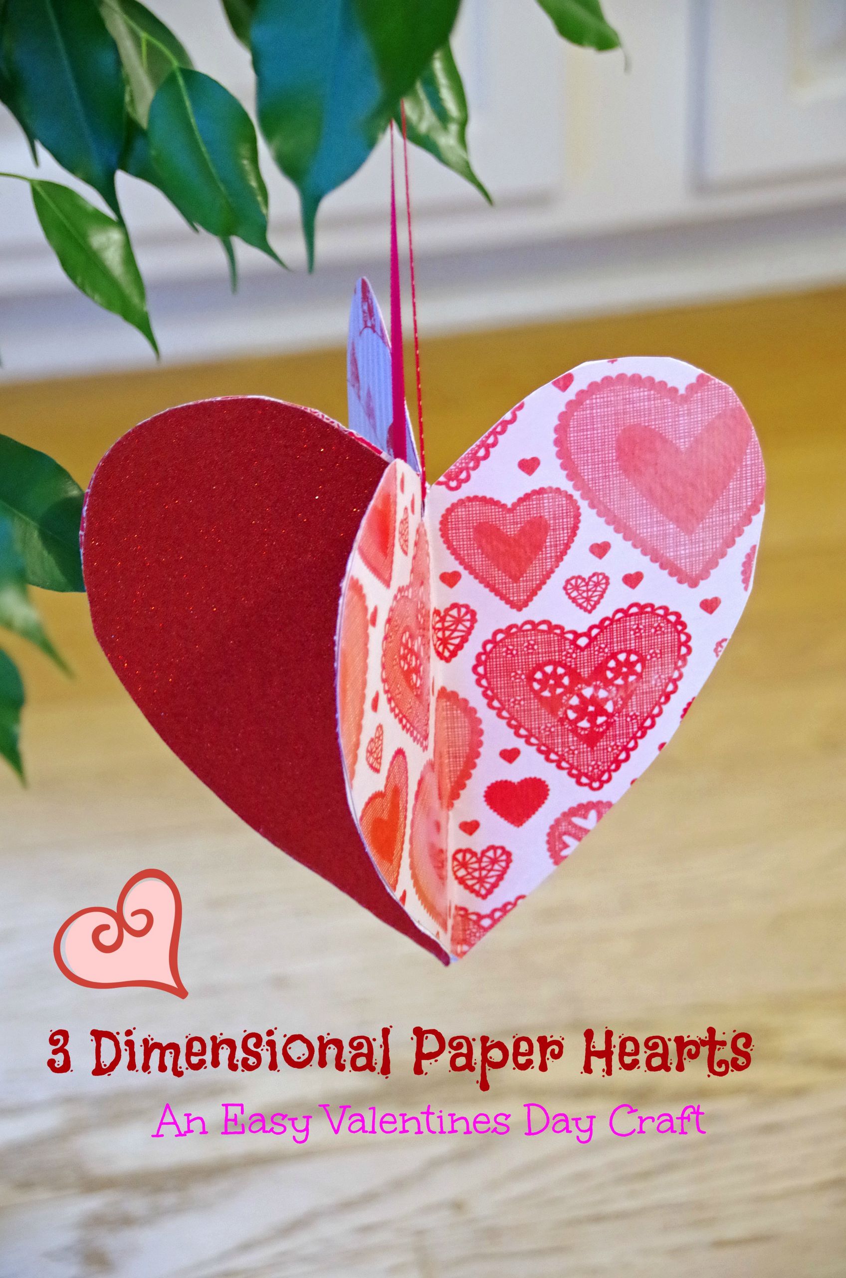 Valentine Crafts Ideas For Toddlers
 Easy Valentines Day Craft Idea Make 3D Paper Hearts