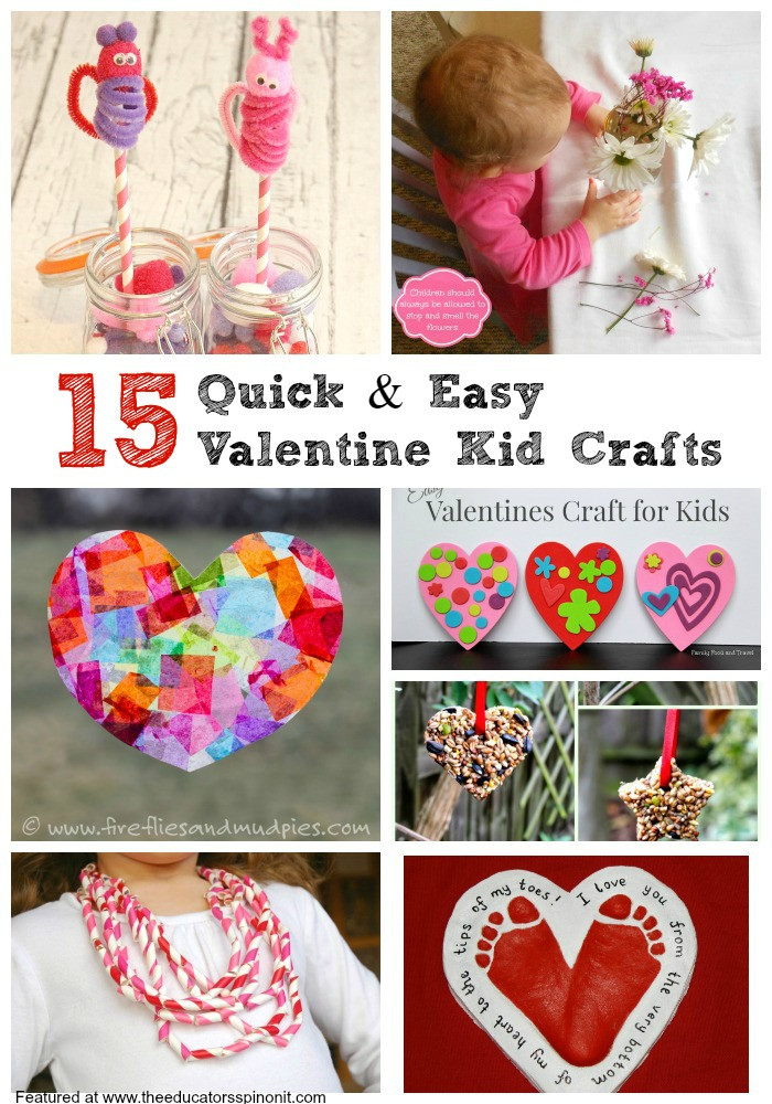 Valentine Day Crafts For Preschoolers Easy
 Easy Valentine s Day Crafts for Kids The Educators Spin