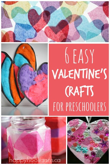 Valentine Day Crafts For Preschoolers Easy
 6 Easy Valentine s Crafts for Kids Happy Hooligans