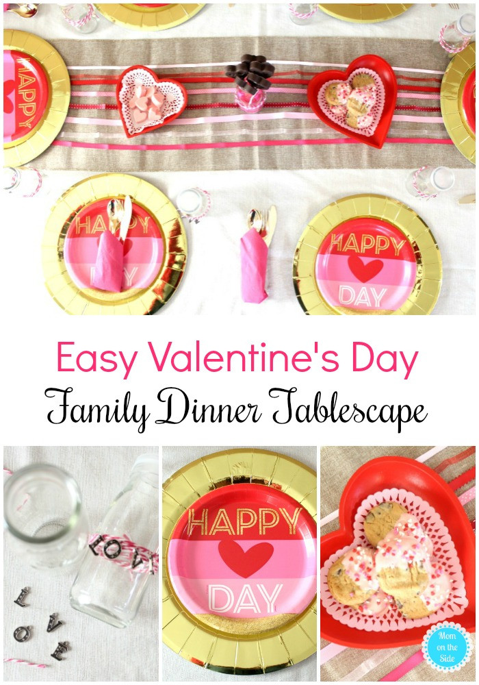 Valentine Dinner For Family
 Easy Valentine s Day Family Dinner Tablescape