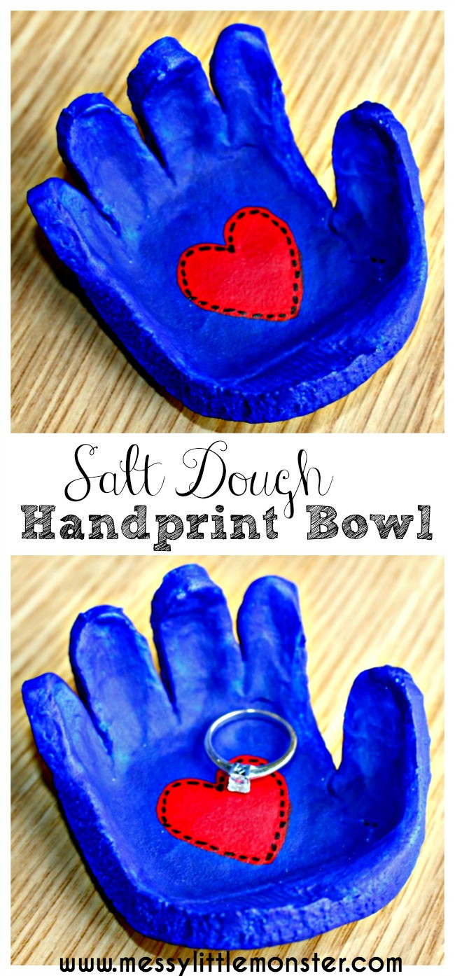 Valentine Gift Ideas For Father
 Salt Dough Handprint Bowl – A salt dough craft idea