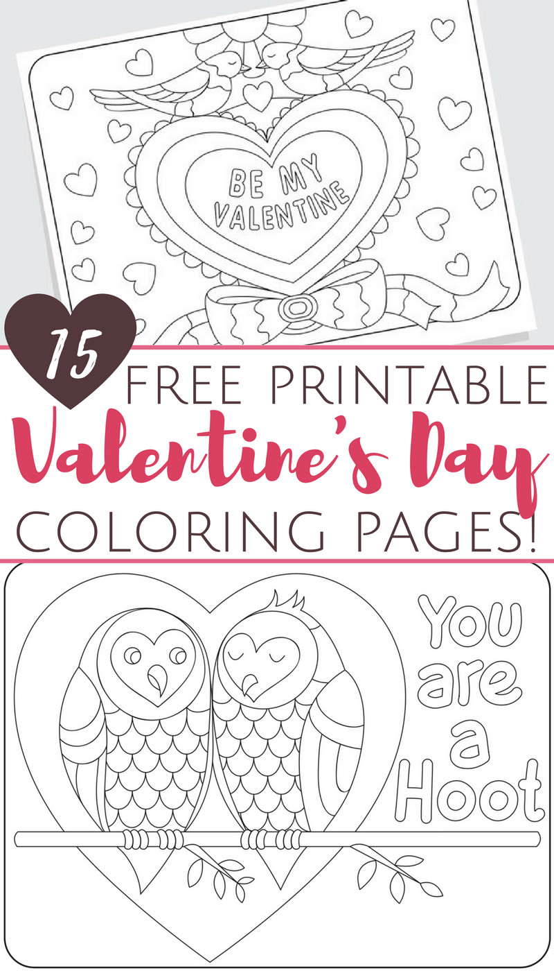 Valentine Printable Coloring Sheets
 Free Printable Valentine s Day Coloring Pages for Adults