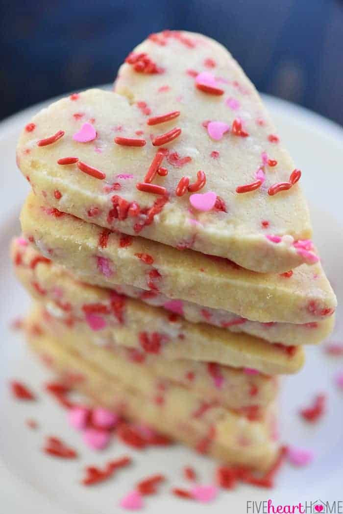 Valentine Shortbread Cookies
 Easy Heart Shaped Shortbread Cookies • FIVEheartHOME