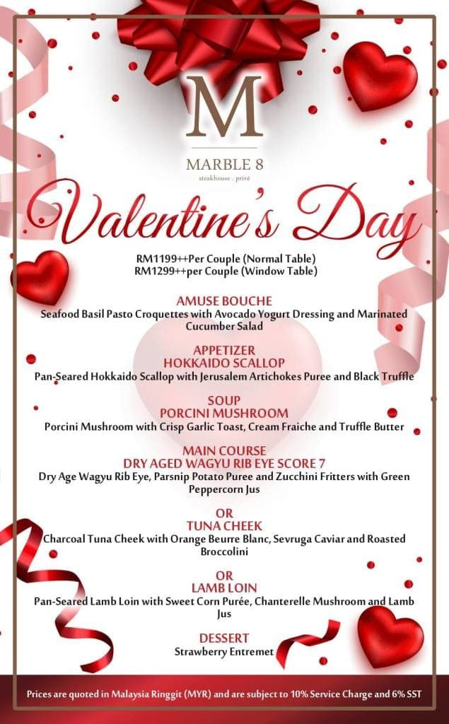 Valentine'S Day Dinner Specials
 26 Valentine s Day Deals & Romantic Dinner Malaysia 2020
