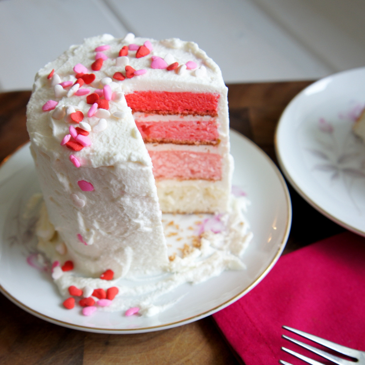 Valentines Cake Recipe
 Mini Ombré Valentines Day Cake for Two