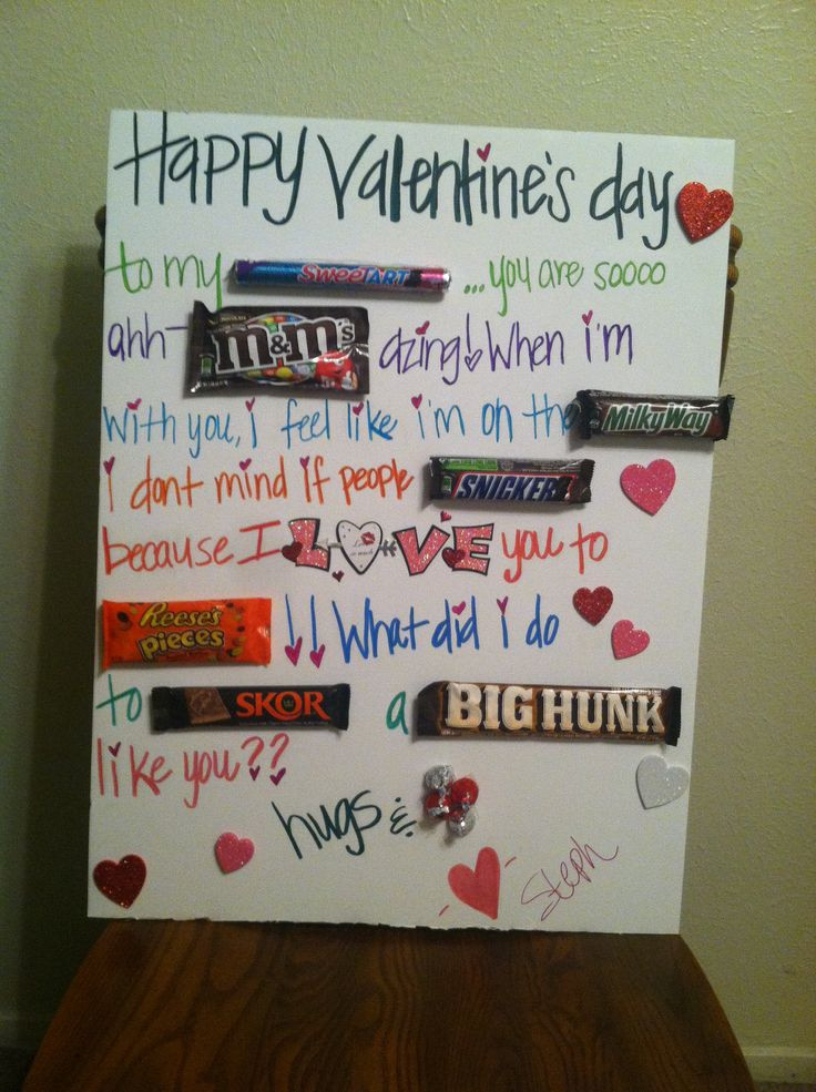Valentines Day Candy Poster
 My Candy Bar Poster for my Hunny for Valentine s Day
