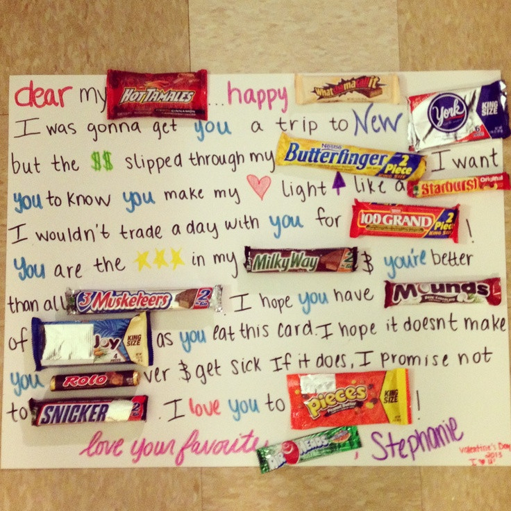 Valentines Day Cards With Candy
 17 Best images about Candy cards on Pinterest