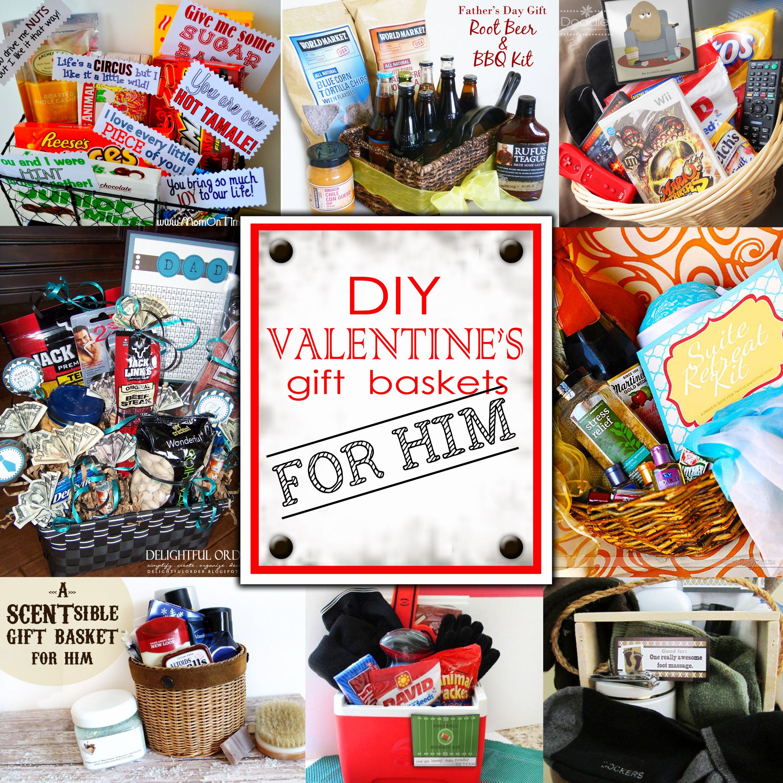Valentines Day Gift Basket Ideas
 DIY Valentine s Day Gift Baskets For Him Darling Doodles