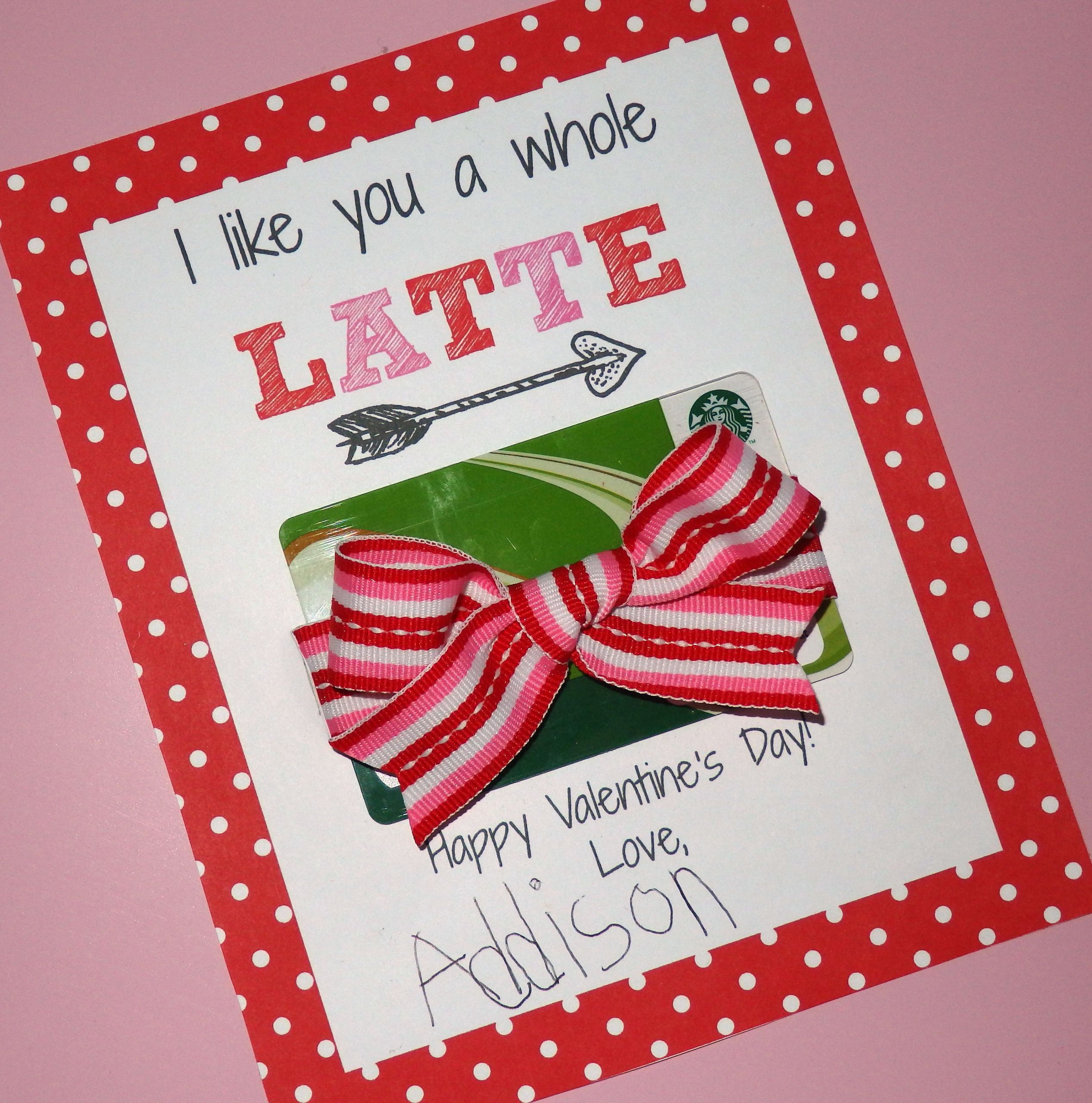 Valentines Day Gifts Cards
 Starbucks Gift Card Teacher Valentine s Day Card
