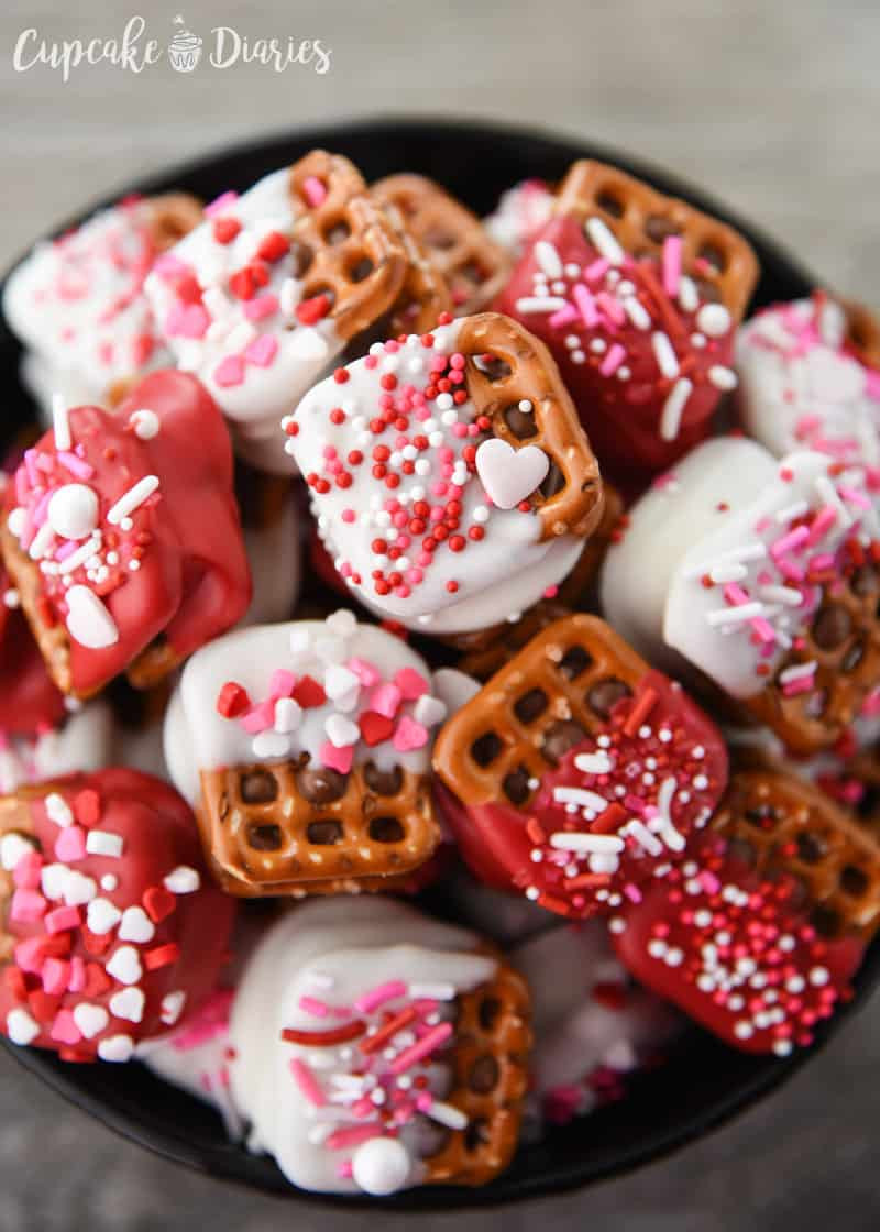 Valentines Day Pretzels
 Valentine s Day Caramel Pretzel Bites