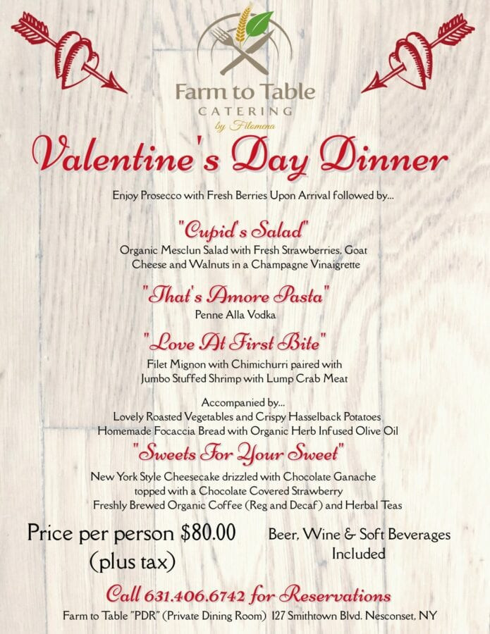 Valentines Dinner 2020
 Valentines Day Dinner February 14th