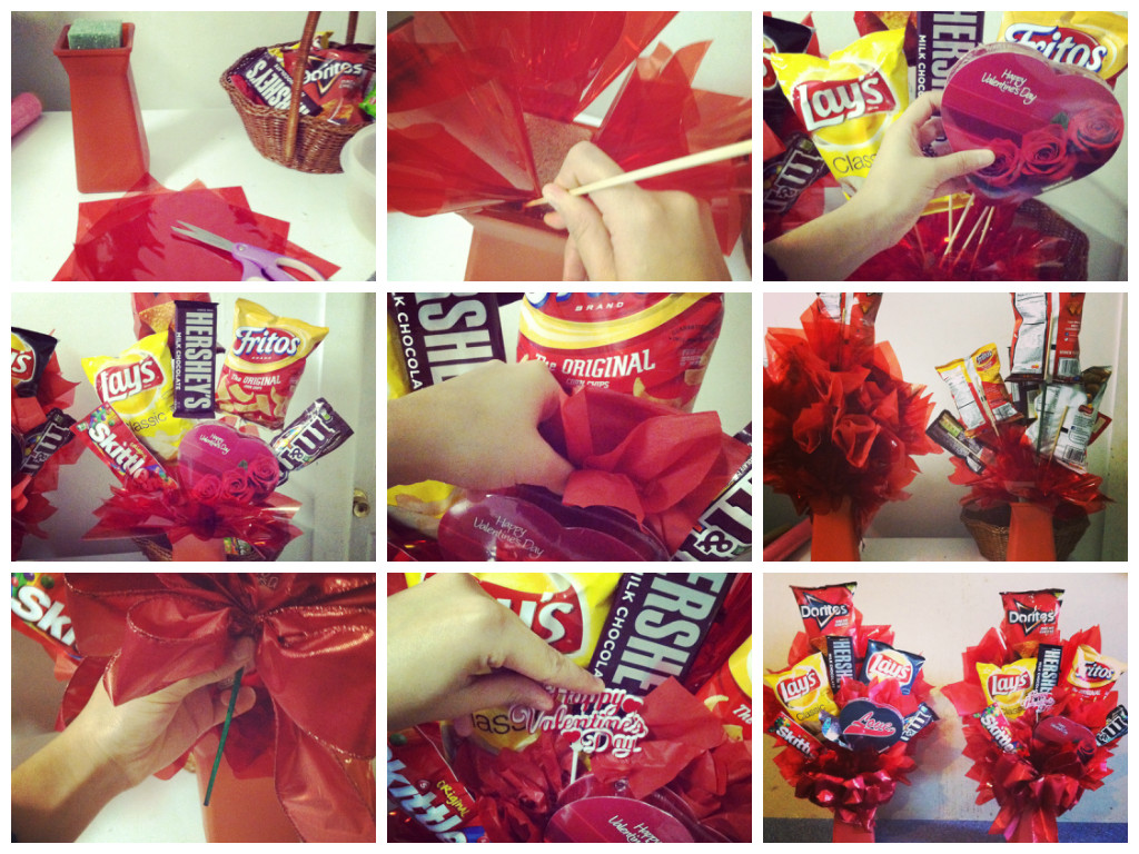 Valentines Food Gifts
 Valentine s Day DIY Gifts for Him Junk Food Bouquet I