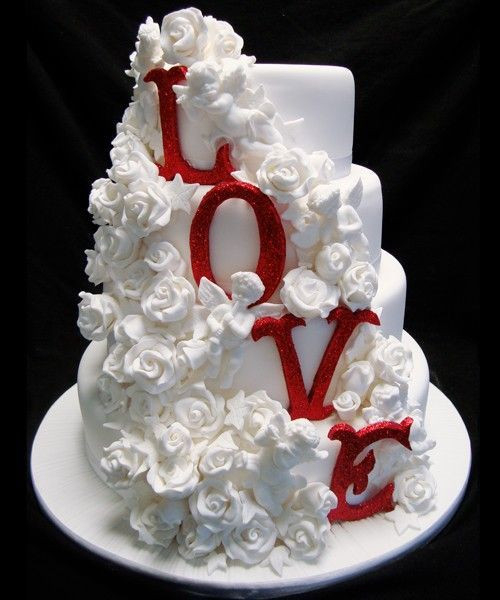 Valentines Wedding Cakes
 30 best images about valentines day wedding on Pinterest
