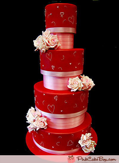 Valentines Wedding Cakes
 Valentine’s Day Wedding Cakes