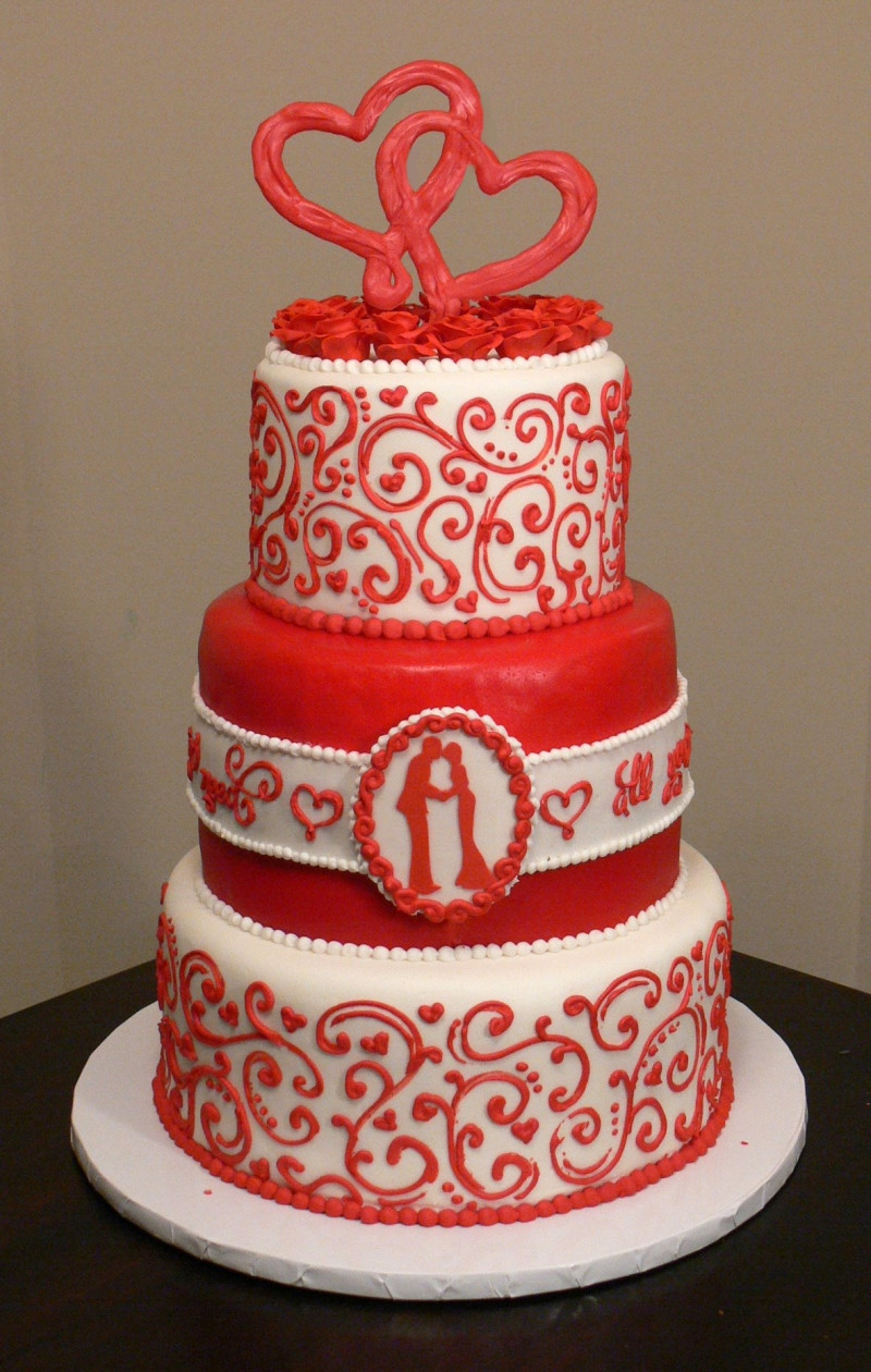 Valentines Wedding Cakes
 Valentine’s Day Wedding Cakes