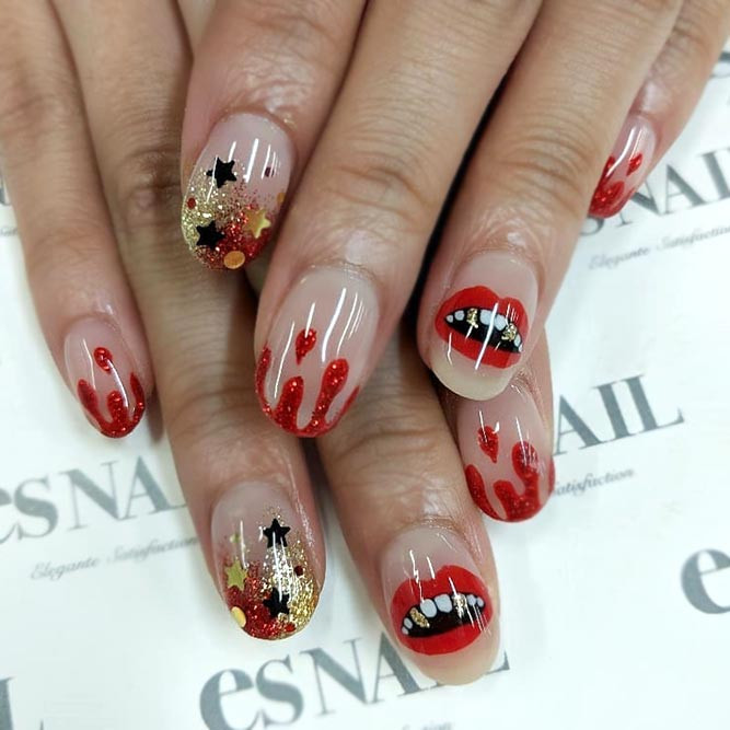 Vampire Nail Designs
 40 Scary Halloween Nails Designs