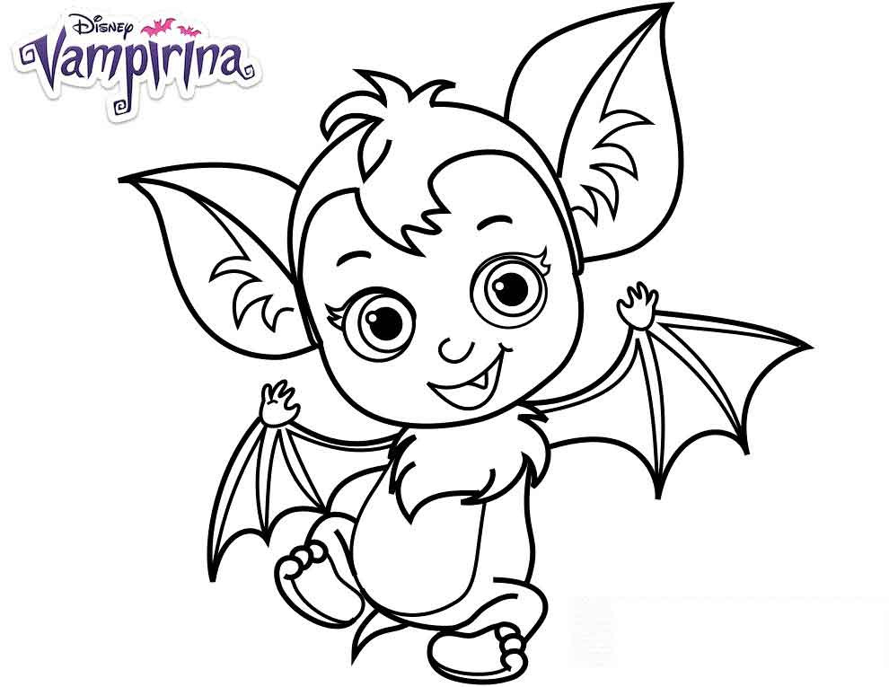 Vampirina Coloring Pages Printable
 Cute Baby Nosy Bat From Disney Vampirina Coloring Pages to