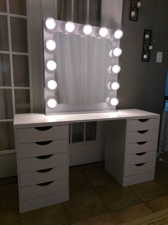 Vanities For Bedroom With Lights
 Vanity mirror with lights Dimmer and 2plug outlet