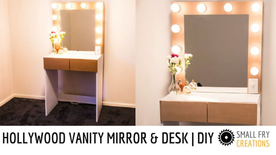 Vanity Girl Hollywood Mirror DIY
 55 Best & Free DIY Makeup Vanity Ideas for Your Bedroom