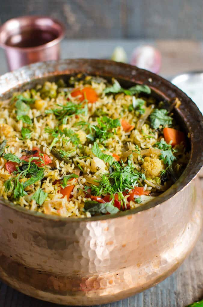 Veg Recipes Indian
 e Pot Easy Ve able Biryani