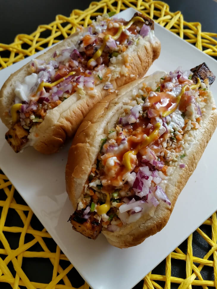 Vegan Hot Dogs Recipe
 Vegan Hot dogs with TofuSausages Veggienessa
