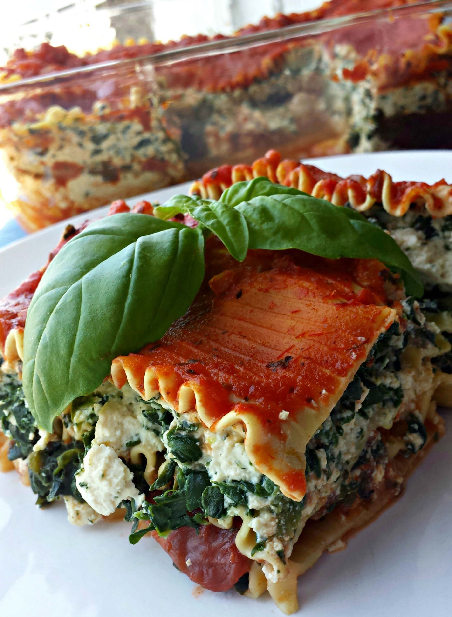 Vegan Spinach Lasagna
 Tofu Spinach Lasagne