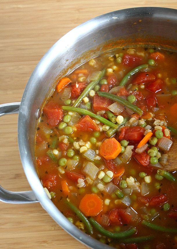 Vegetable Barley Soup
 The Garden Grazer Ve able Barley Soup