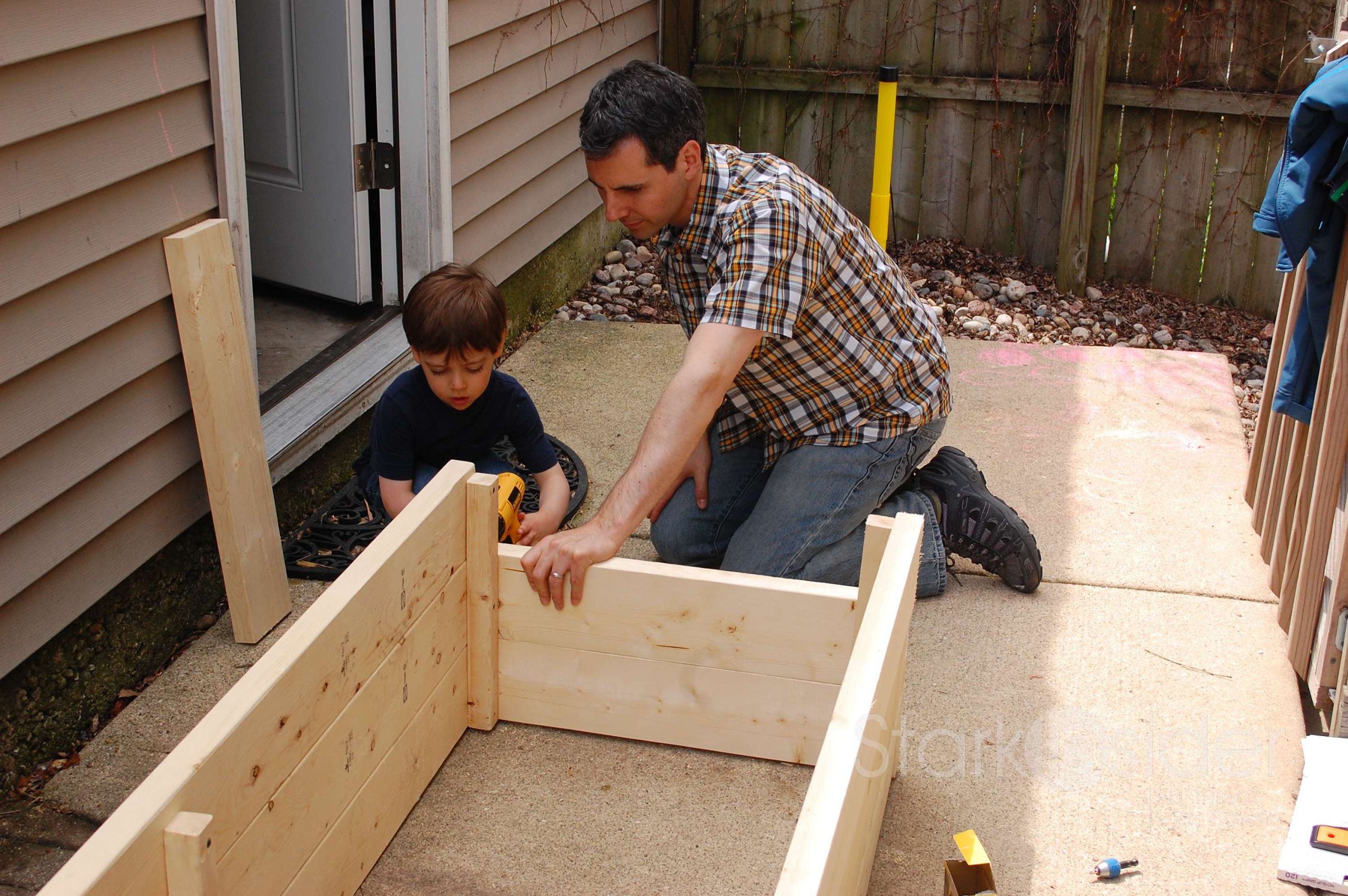 Vegetable Planter Box DIY
 Planter Box DIY Jeff s a hand from his 4 year old son