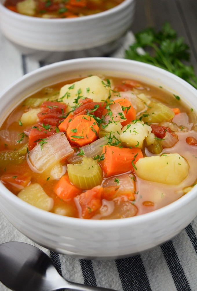 Vegetable Potato Soup
 Instant Pot Ve able Soup Vegan