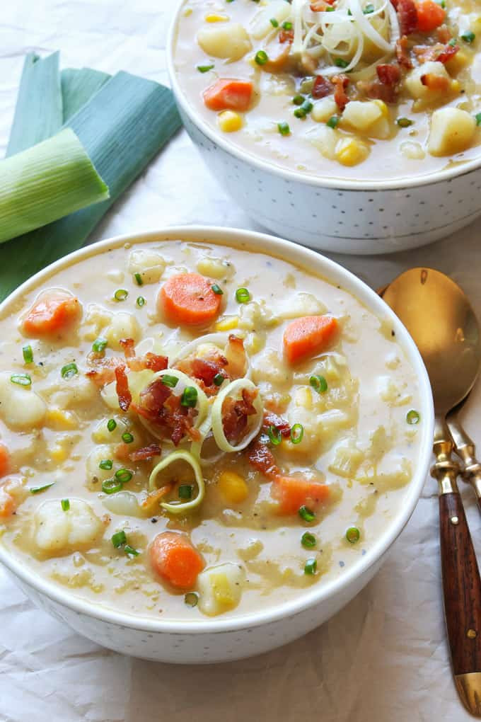 Vegetable Potato Soup
 Creamy Ve able Soup with Leek dairy free – LeelaLicious