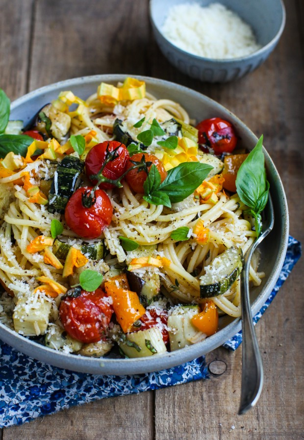 Vegetables Spaghetti Recipe
 Eat Seasonal Easy Roasted Ve able Spaghetti