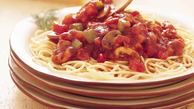 Vegetables Spaghetti Recipe
 Ve able Spaghetti Sauce recipe from Betty Crocker