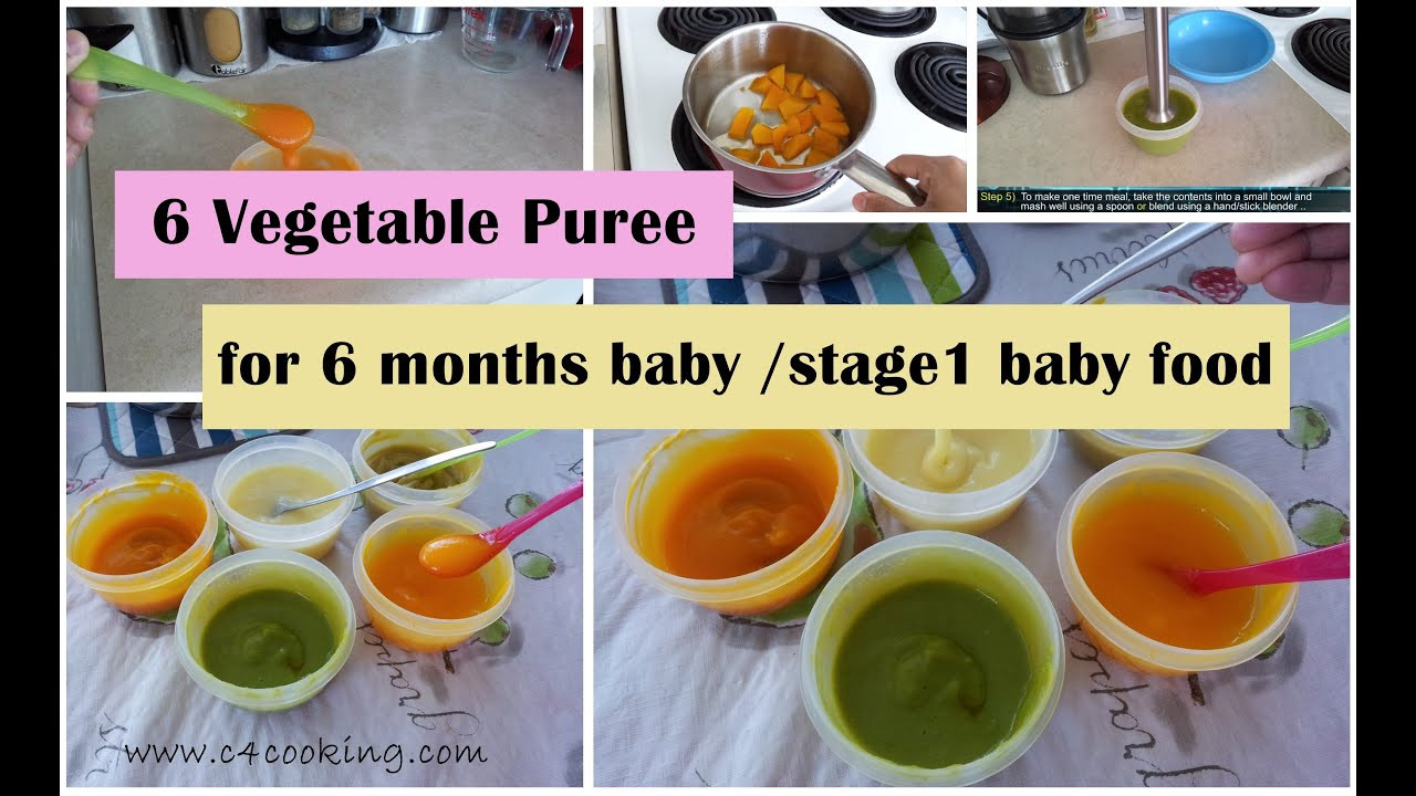 Vegetarian Baby Recipes
 6 Ve able Puree for 6 months baby