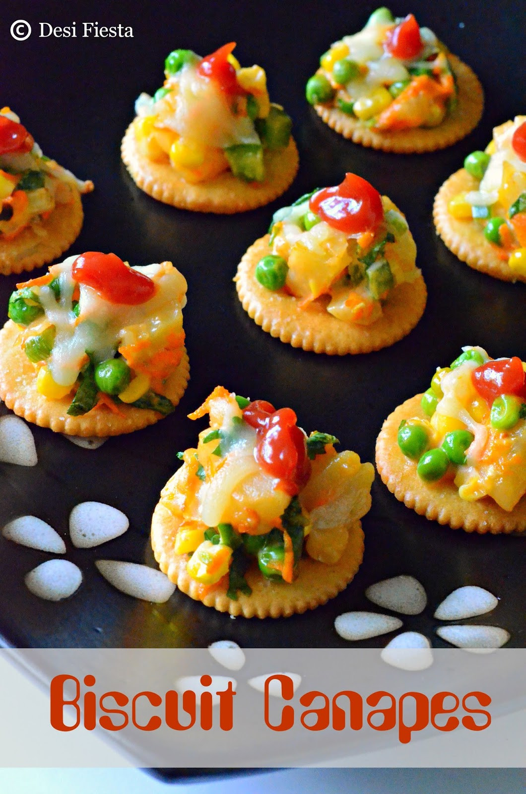 Vegetarian Biscuit Recipe
 Biscuit Canapes With Ve able Topping