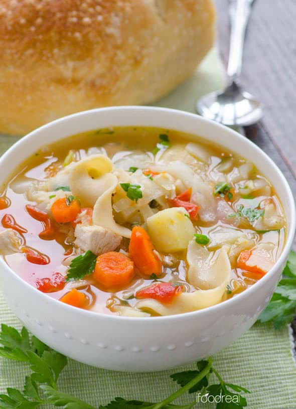 Vegetarian Chicken Noodle Soup Recipes
 Chicken Noodle Ve able Soup iFOODreal Healthy Family
