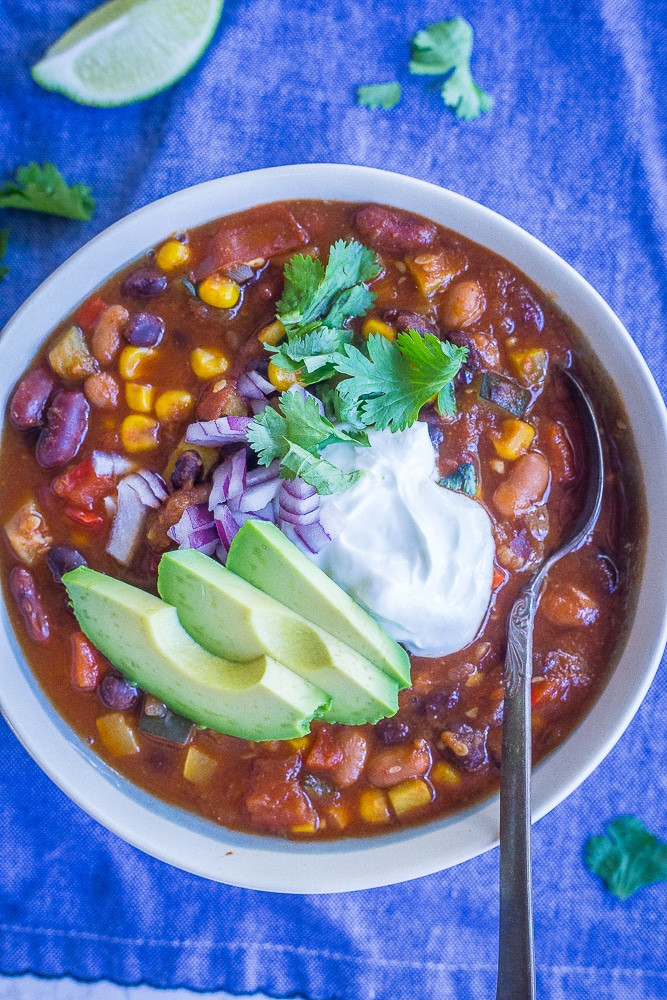 Vegetarian Chili Instant Pot
 Instant Pot Ve arian Chili with Summer Ve ables She