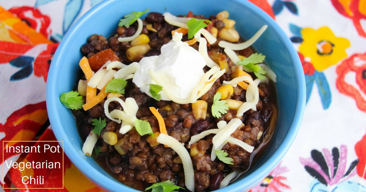Vegetarian Chili Instant Pot
 Instant Pot Ve arian Chili I Don t Have Time For That