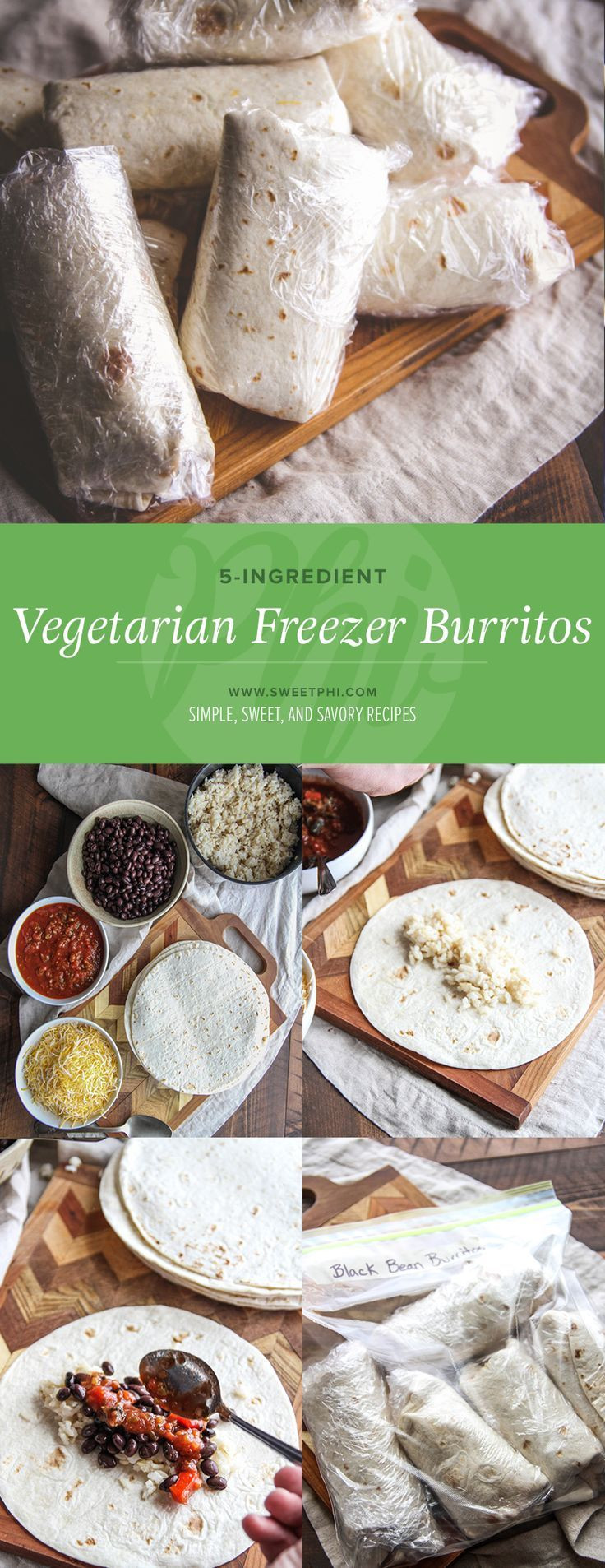 Vegetarian Freezer Recipes
 5 Ingre nt Ve arian Black Bean Freezer Burritos