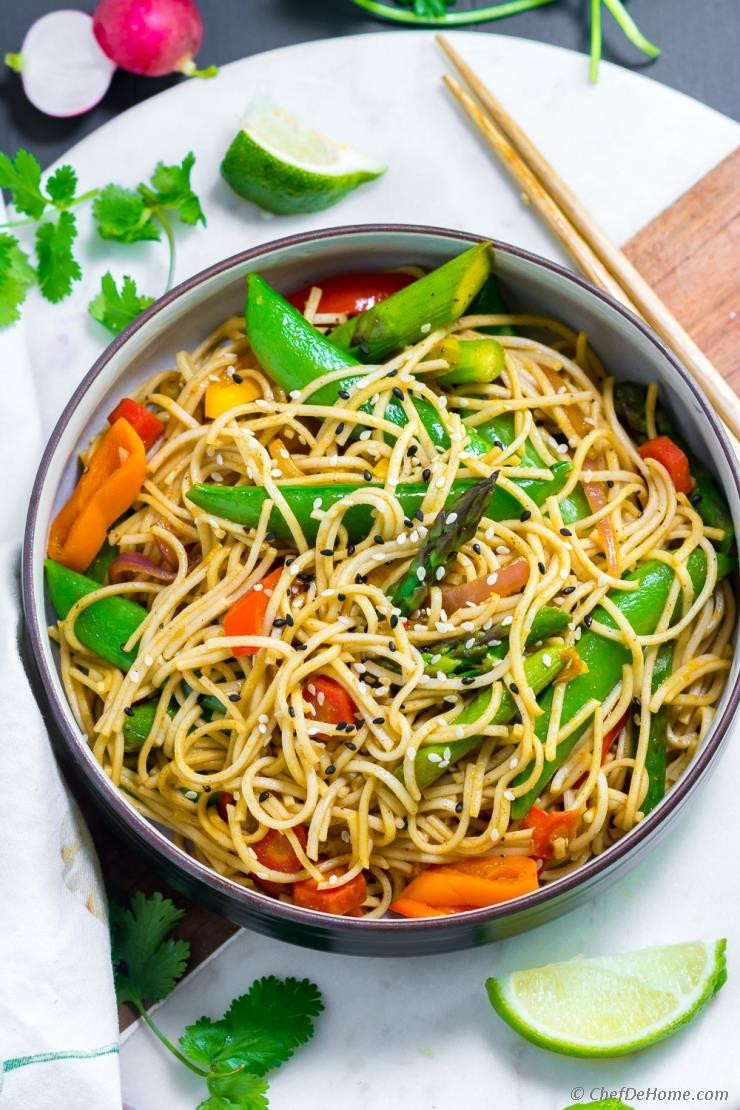 Vegetarian Noodle Recipes Stir Fry
 Spicy Soba Noodles Ve able Stir Fry Recipe