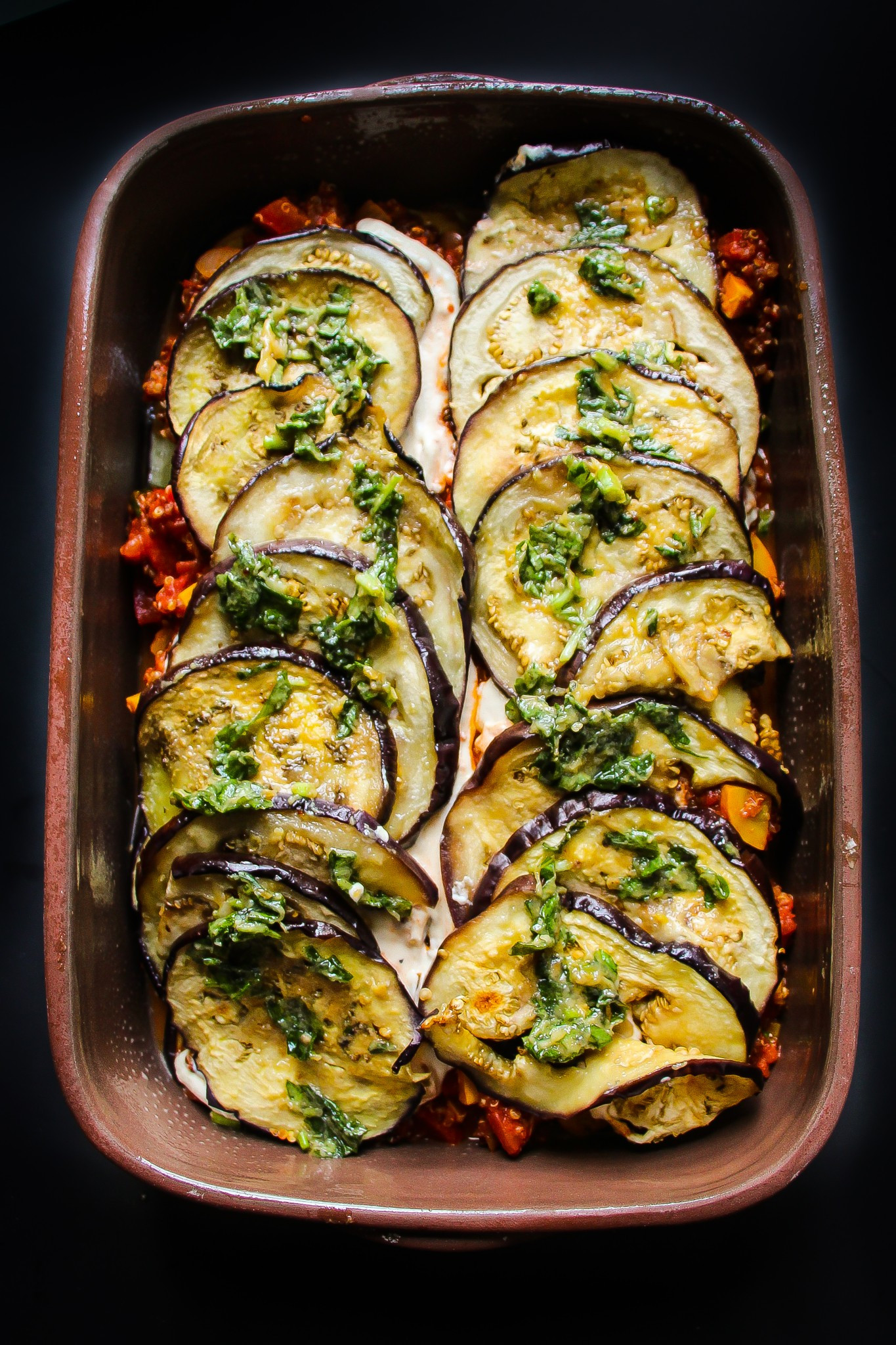 Vegetarian Recipes For Two
 Vegan Eggplant Parmesan Bake Layers of Happiness