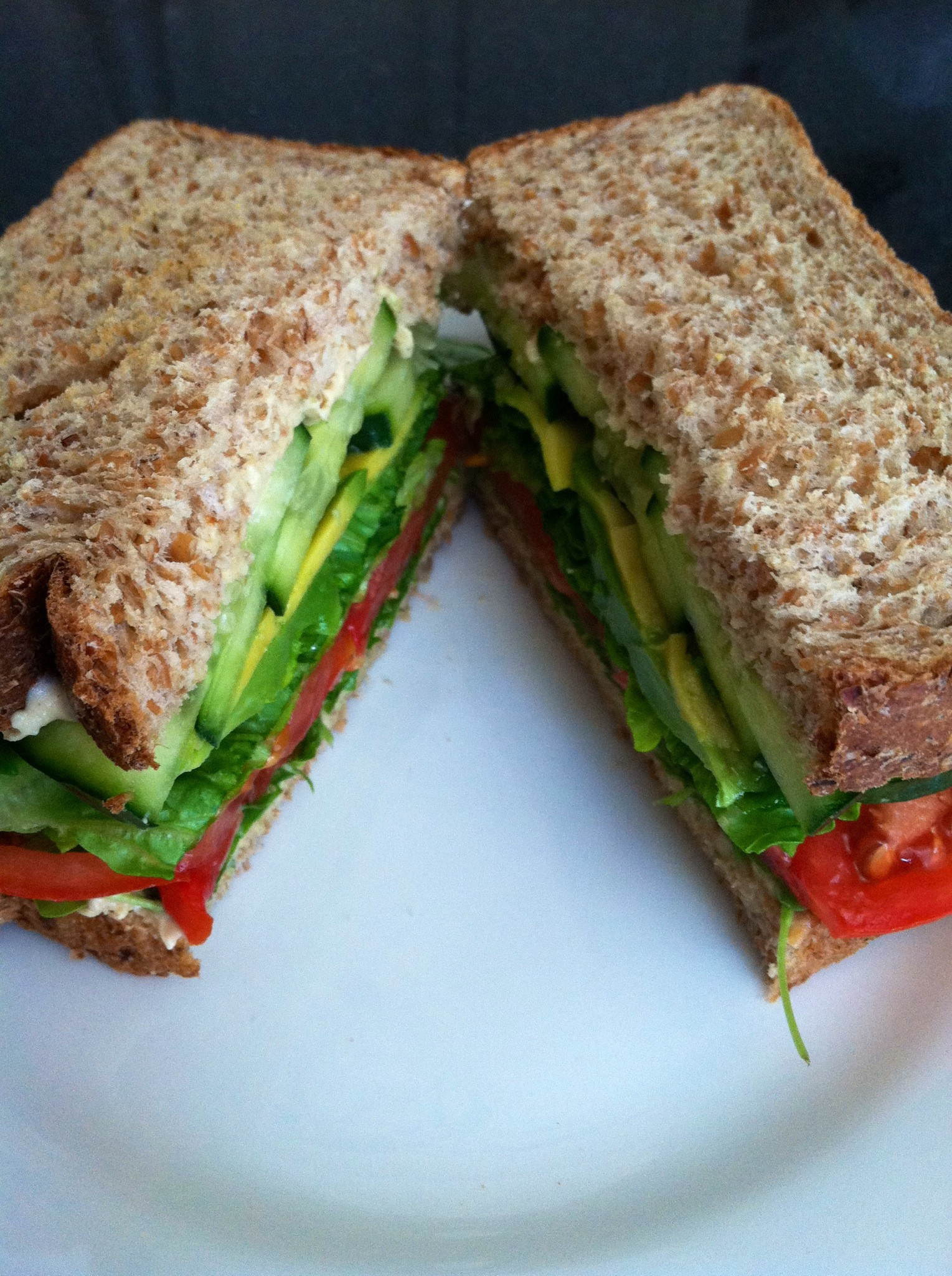 Vegetarian Sandwich Recipes
 Micro Kale Cucumber Tomato Avocado Sandwich