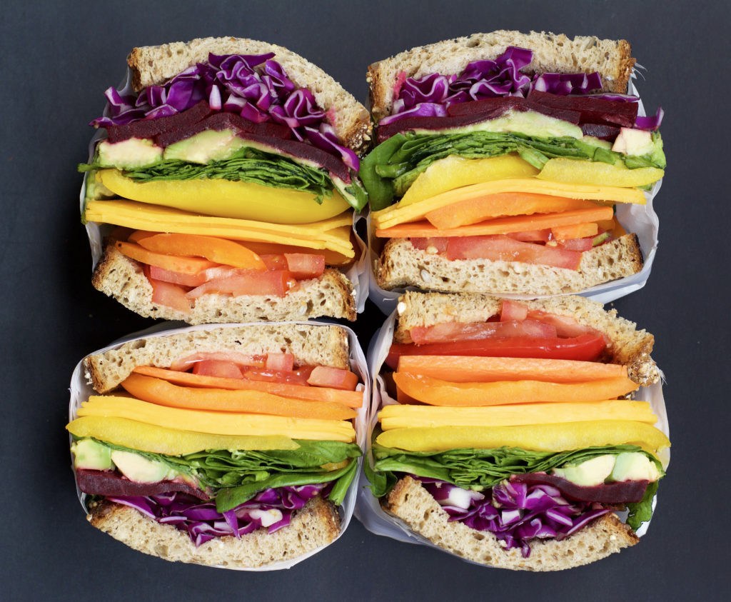 Vegetarian Sandwich Recipes
 Fab Recipe Healthy Ve arian Rainbow Sandwich Fab Food