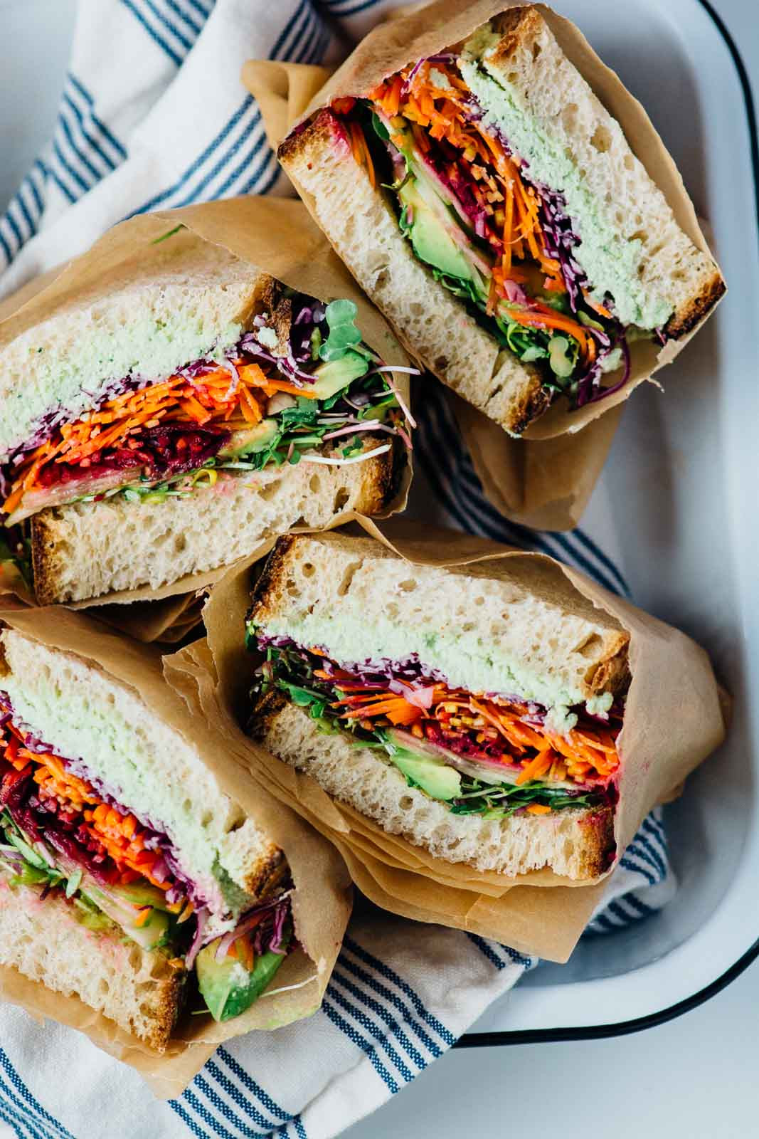 Vegetarian Sandwich Recipes
 ultimate rainbow veggie sandwich