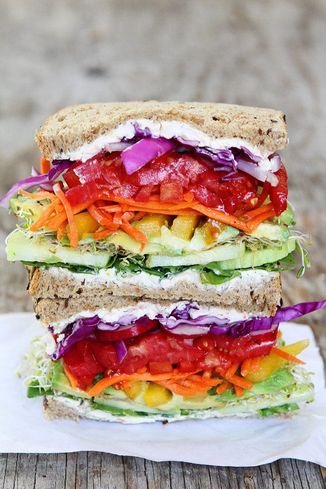 Vegetarian Sandwich Recipes
 Rainbow Ve able Sandwich Recipe