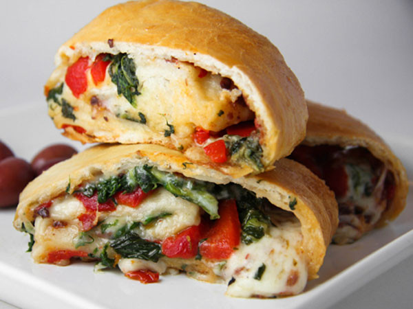 Vegetarian Stromboli Recipes
 Healthy game day recipes Roasted Ve able Stromboli Philly