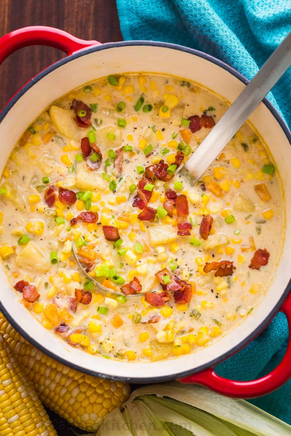 Vegetarian Summer Corn Chowder
 Fresh Corn Chowder recipe is loaded with summer produce at