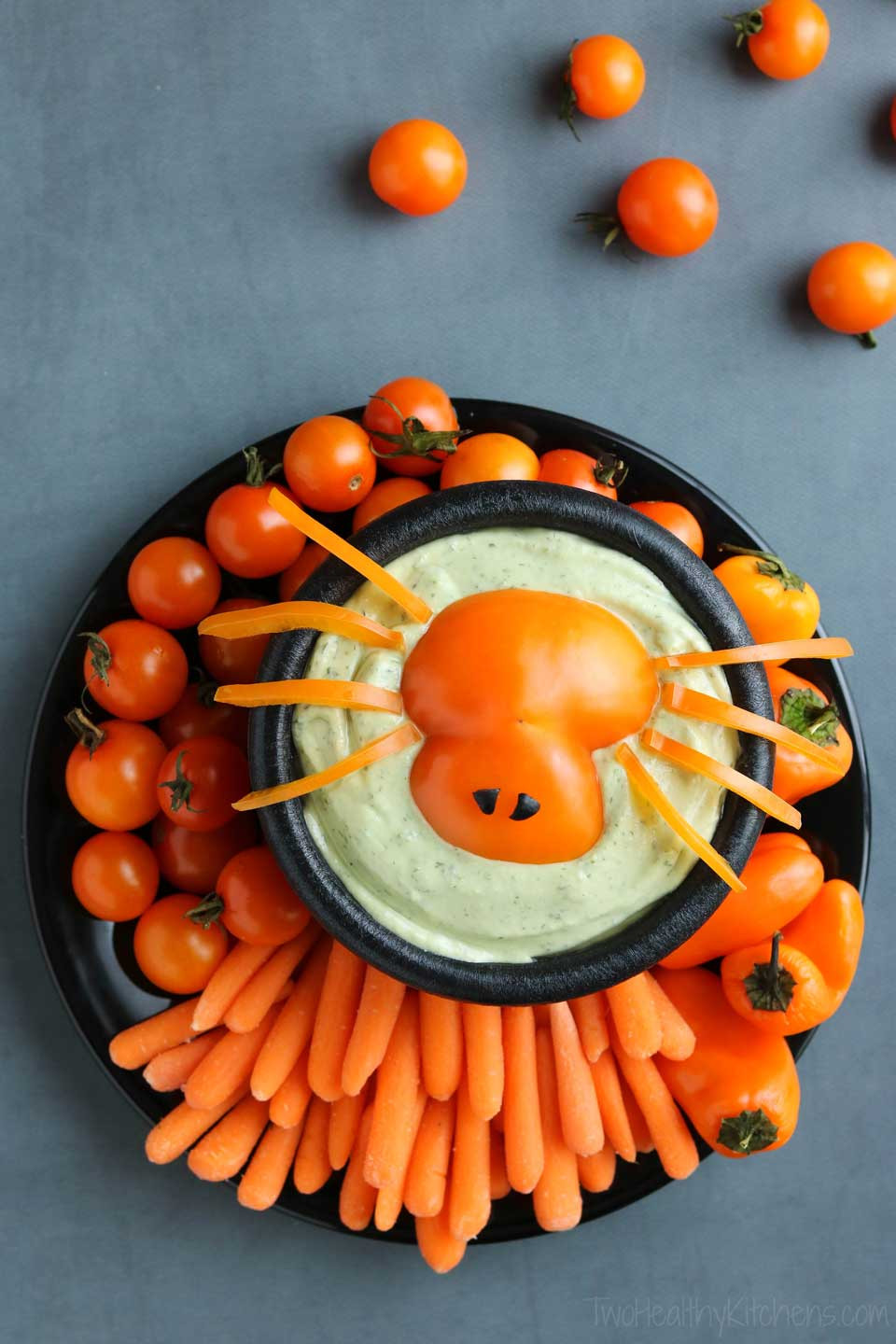 Veggie Ideas For Halloween Party
 Spooky Spider Halloween Appetizer Dip Two Healthy Kitchens
