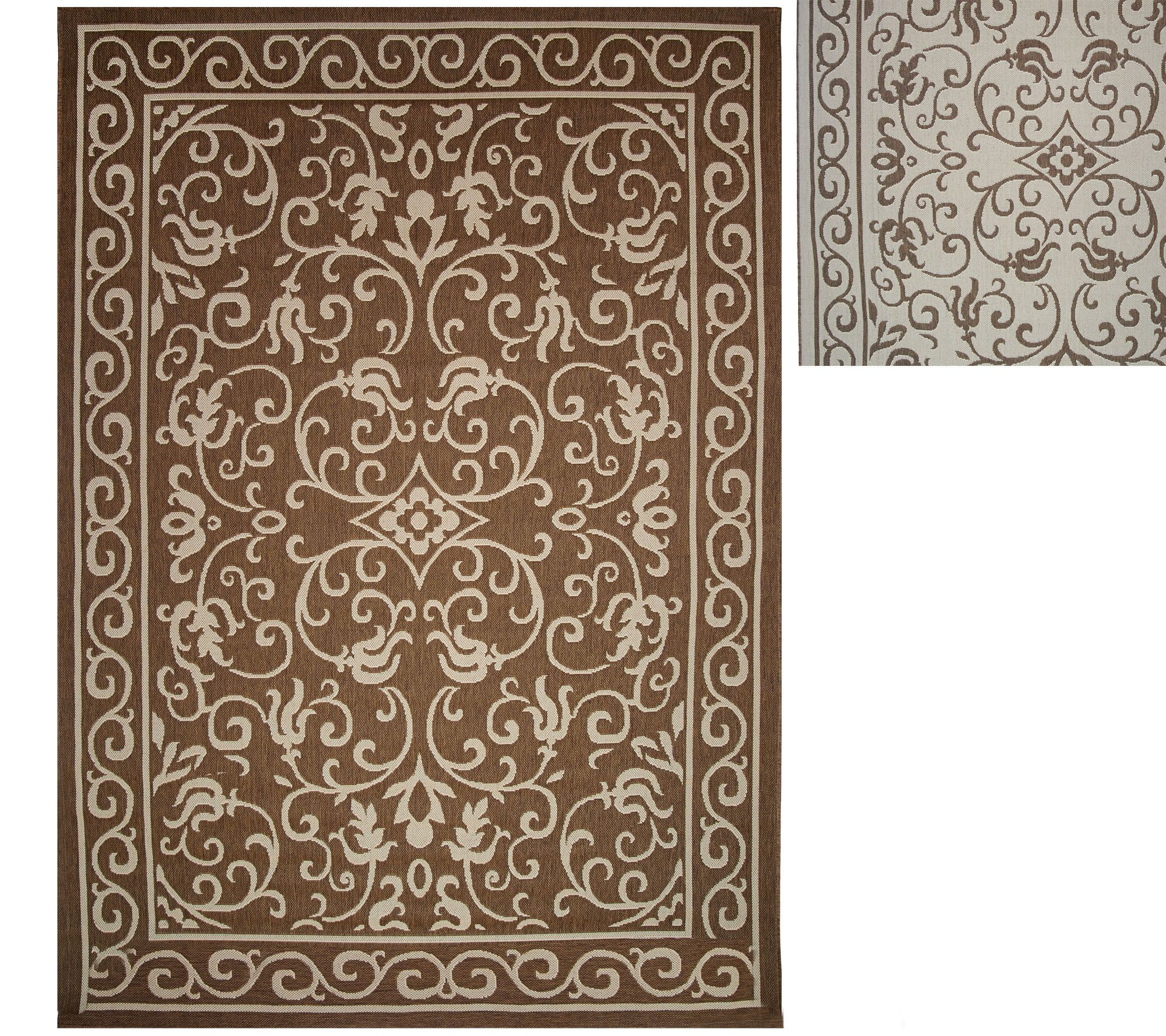 Veranda Living Indoor Outdoor Rug
 Veranda Living Indoor Outdoor Reversible 7 x 10 Scroll Rug