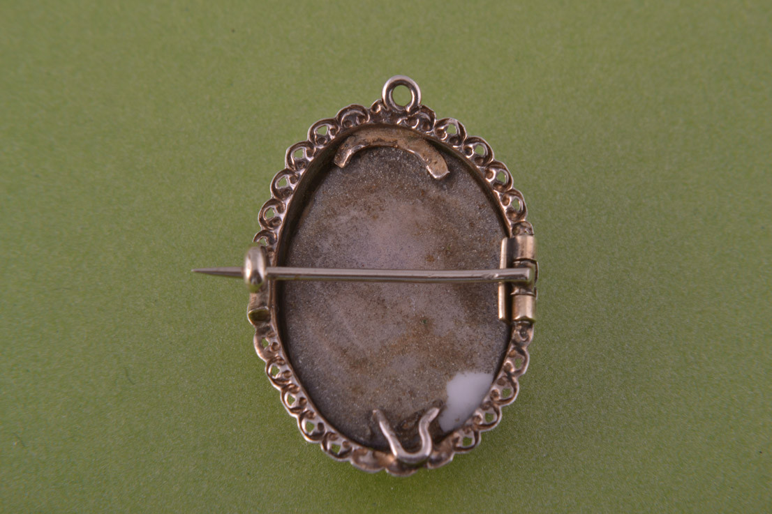 Victorian Brooches
 Silver Victorian Brooch Pendant With A Shell Cameo
