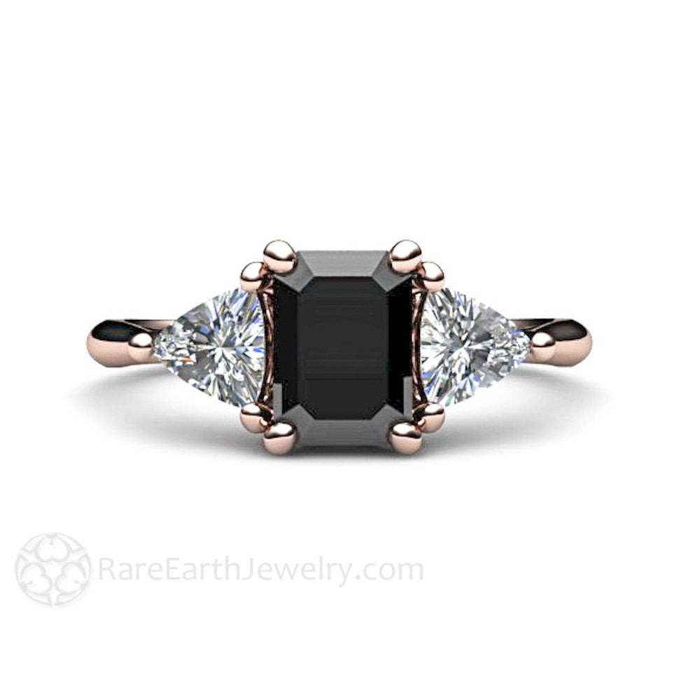 Vintage Black Diamond Engagement Rings
 Black Diamond Engagement Ring Vintage Black Diamond 3 Stone